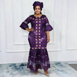 Women's Plus Size Embroidered Evening Gown - Free Delivery Worldwide only at Flexi Africa