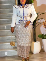 Women's Plus Size Sequin Top and Skirt Set - Free Delivery Worldwide only at Flexi Africa
