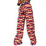 Women's Printed High-Waist Wide-Leg Trousers - Free Delivery Worldwide only at Flexi Africa