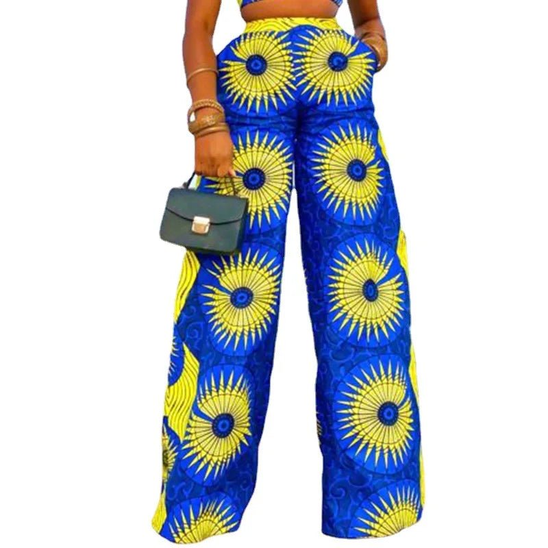 Women's Printed High-Waist Wide-Leg Trousers - Free Delivery Worldwide only at Flexi Africa
