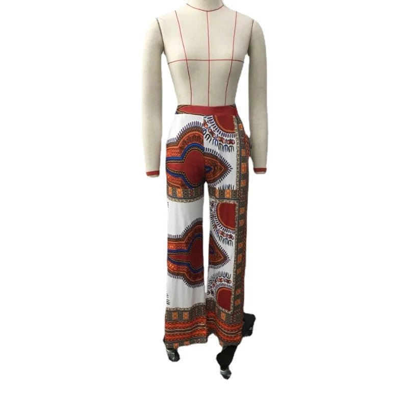 Women's Printed High-Waist Wide-Leg Trousers - Free Delivery Worldwide only at Flexi Africa