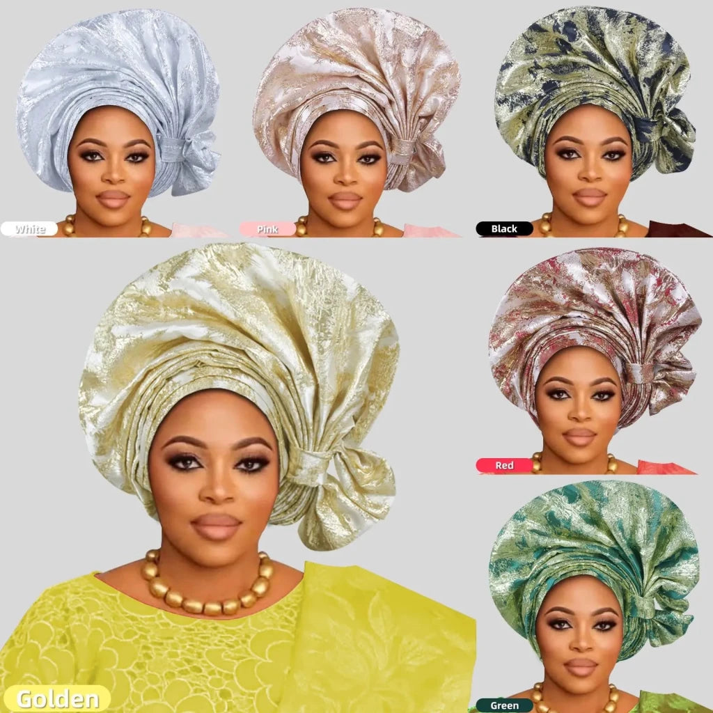 Women's Ready-Made Gele Turban Headwrap – product view 3