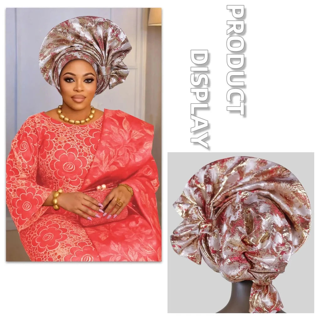 Women's Ready-Made Gele Turban Headwrap – product view 2