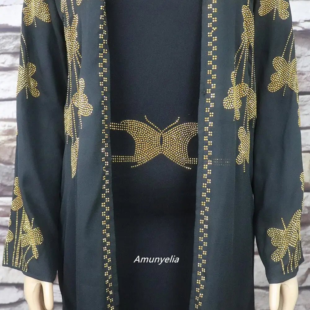 Women's Rhinestone African Suit Dress – Long Elegant Gown - Free Delivery Worldwide only at Flexi Africa