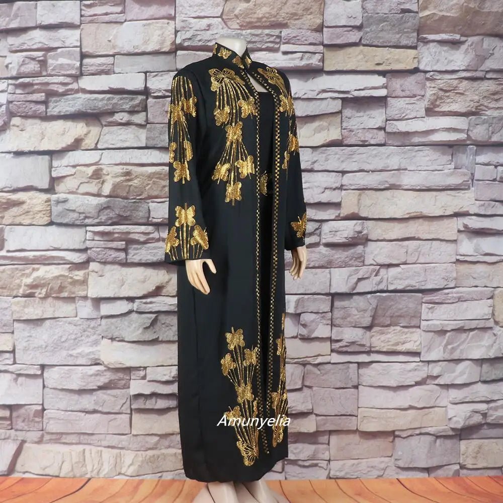 Women's Rhinestone African Suit Dress – Long Elegant Gown - Free Delivery Worldwide only at Flexi Africa