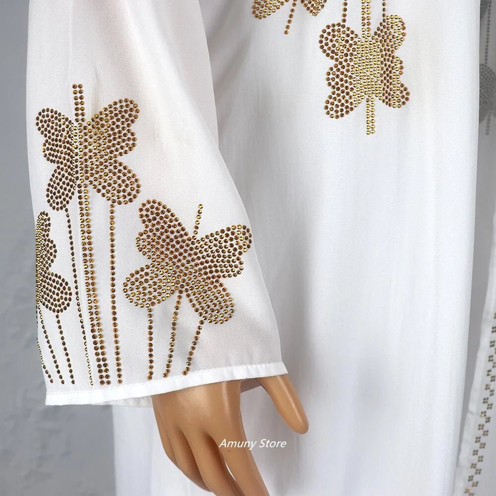 Women's Rhinestone African Suit Dress – Long Elegant Gown - Free Delivery Worldwide only at Flexi Africa