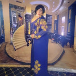 Women's Rhinestone African Suit Dress – Long Elegant Gown - Free Delivery Worldwide only at Flexi Africa