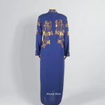 Women's Rhinestone African Suit Dress – Long Elegant Gown - Free Delivery Worldwide only at Flexi Africa