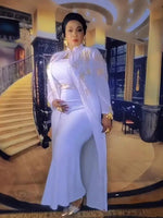 Women's Rhinestone African Suit Dress – Long Elegant Gown - Free Delivery Worldwide only at Flexi Africa
