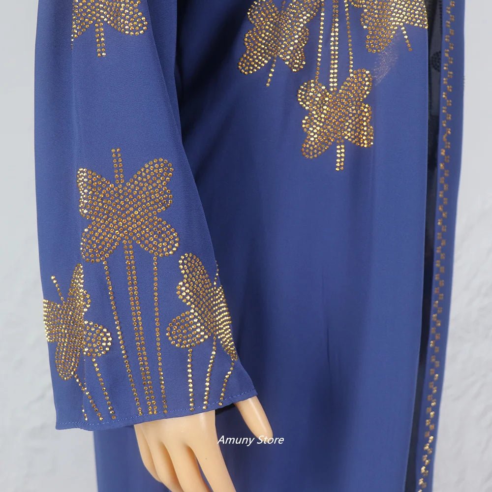 Women's Rhinestone African Suit Dress – Long Elegant Gown - Free Delivery Worldwide only at Flexi Africa
