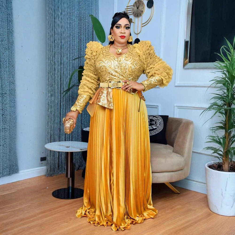 Women's Sequin-Detail African Occasion Gown - Free Delivery Worldwide only at Flexi Africa