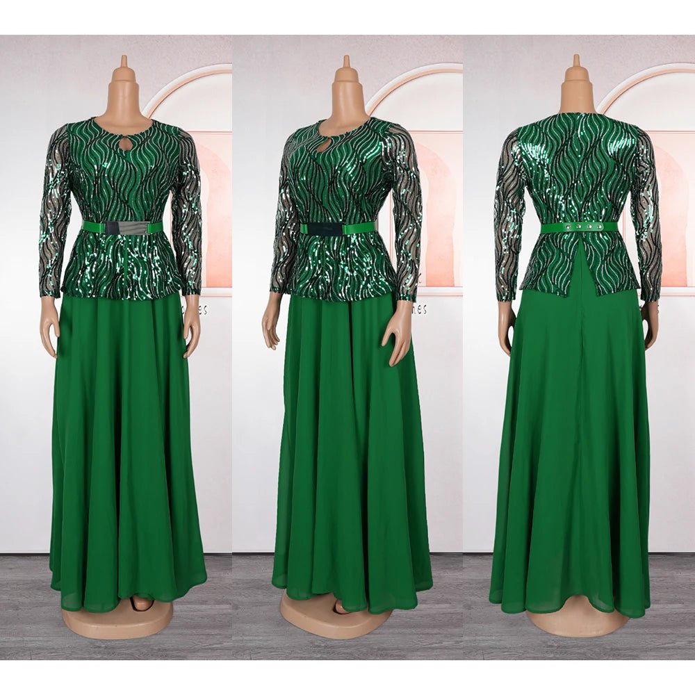 Women's Sequin-Detail African Occasion Gown - Free Delivery Worldwide only at Flexi Africa