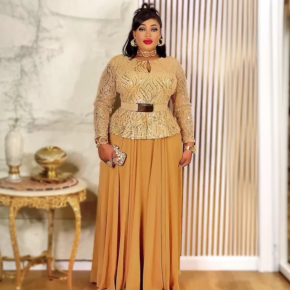 Women's Sequin-Detail African Occasion Gown - Free Delivery Worldwide only at Flexi Africa