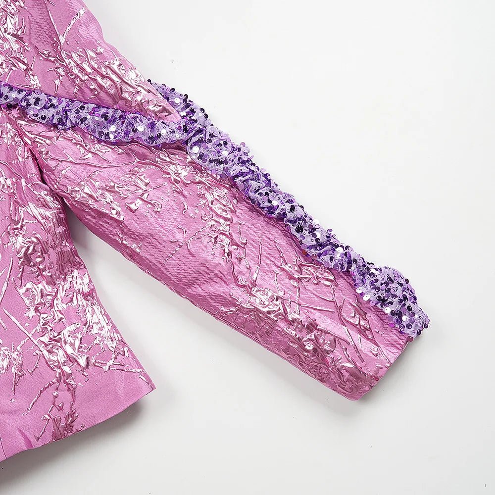 Women's Sequin Vest Dress & Long Sleeve Coat Set – 2-Piece African Party Outfit - Free Delivery Worldwide only at Flexi Africa