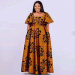 Women’s Straight Dress – Tailored Casual Short Sleeve Ankle - Length African Print Dress - Free Delivery Worldwide only at Flexi Africa