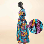 Women’s Straight Dress – Tailored Casual Short Sleeve Ankle - Length African Print Dress - Free Delivery Worldwide only at Flexi Africa