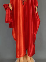 Women's V-Neck Boubou-Style Maxi Kaftan - Free Delivery Worldwide only at Flexi Africa