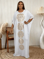Women's White Abaya Dress with Matching Hijab - Free Delivery Worldwide only at Flexi Africa