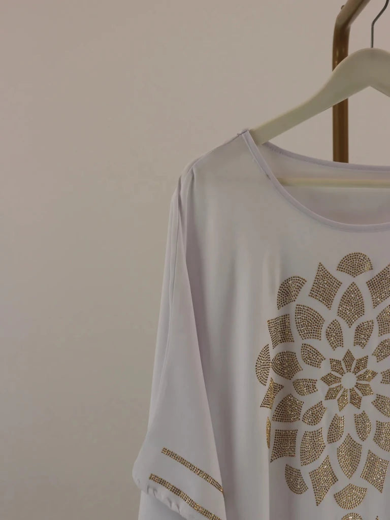 Women's White Abaya Dress with Matching Hijab - Free Delivery Worldwide only at Flexi Africa