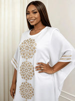 Women's White Abaya Dress with Matching Hijab - Free Delivery Worldwide only at Flexi Africa