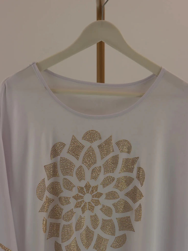 Women's White Abaya Dress with Matching Hijab - Free Delivery Worldwide only at Flexi Africa