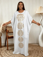 Women's White Abaya Dress with Matching Hijab - Free Delivery Worldwide only at Flexi Africa