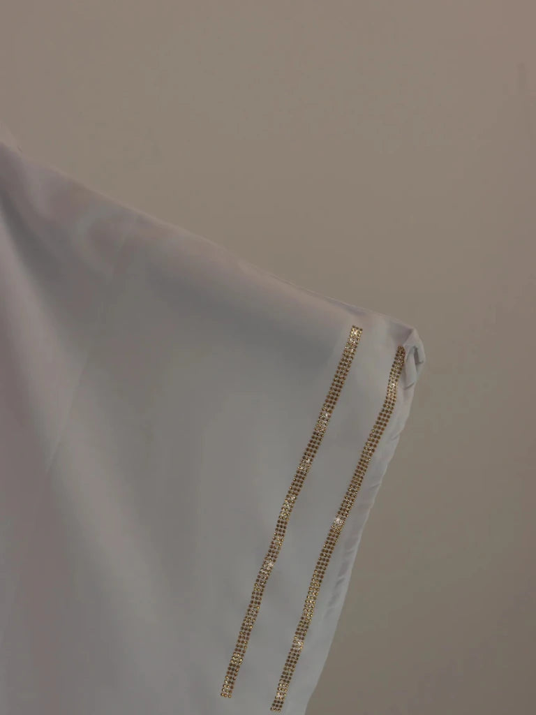 Women's White Abaya Dress with Matching Hijab - Free Delivery Worldwide only at Flexi Africa