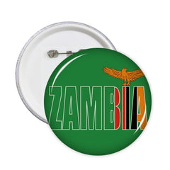 Zambia Flag Round Pins - Set of 5 Zambia Badges for Clothing Decoration and Gifts - Flexi Africa - Flexi Africa offers Free Delivery Worldwide - Vibrant African traditional clothing showcasing bold prints and intricate designs