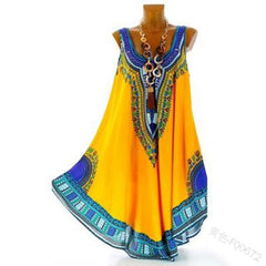 National-Inspired Vest Printed Dress for Women, Celebrating Cultural Elegance and Feminine Allure - Flexi Africa - Flexi Africa offers Free Delivery Worldwide - Vibrant African traditional clothing showcasing bold prints and intricate designs