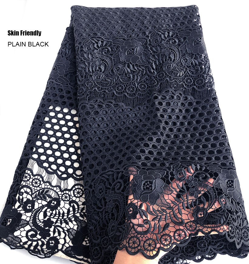 Timeless Elegance: 5 Yards of Delicate Guipure Lace African Cord Fabric for Premium Nigerian Garments - Flexi Africa - Flexi Africa offers Free Delivery Worldwide - Vibrant African traditional clothing showcasing bold prints and intricate designs