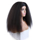 Effortless Elegance: Long Kinky Straight Headband Synthetic Hair Wig - A Natural-Looking Kanekalon Afro Wig for African American Women - Perfect for Any Occasion