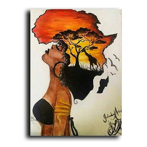 Only shop at Flexi Africa for Classical African Woman Abstract Africa Map Shape Head Canvas Painting Posters and Prints Wall Art Aesthetic Picture Home Decor. Check out our african art canvas selection for the very best in unique or custom, handmade pieces from our wall decor shops.