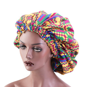 Bold and Beautiful: Double Satin African Headtie with Fashion Print for Women - Perfect for Hijab, Chemo Hats, and More