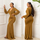 Shop only at Flexi Africa for Long African Dresses For Women V Neck Lantern Sleeve Robes New Fashion Solid Color Slim Draped African Maxi Dress Vestidos International Free Shipping Worldwide. These African clothing for women are the right attire to transform your look and boost your confidence this season
