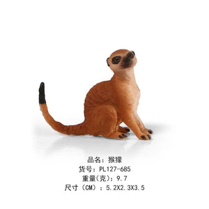 Wild Zoo Animals Simulation Cute Small Africa Meerkat Animal Models Action Figures Figurine Decoration Collection Kids Toys