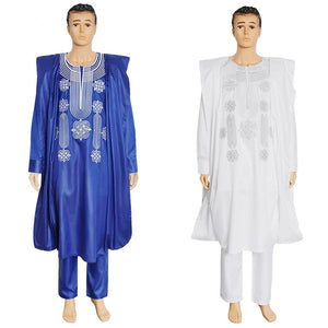 Only shop for African Suit For Men Robe Shirt Pants Set Long Sleeve Tops Embroidery Agbada Clothes Boubou Africain Homme Traditional Robes. Brand New African-designed clothes with free shipping and delivery. African Suit For Men Robe Shirt Pants Set Long Sleeve Tops Embroidery Agbada Clothes Boubou Africain Homme Traditional Robes