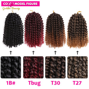 Afro Kinky Twist Crochet Braids Synthetic Bohemian Curly Braiding Hair Extension Ombre Marley Crochet Hair Golden Beauty