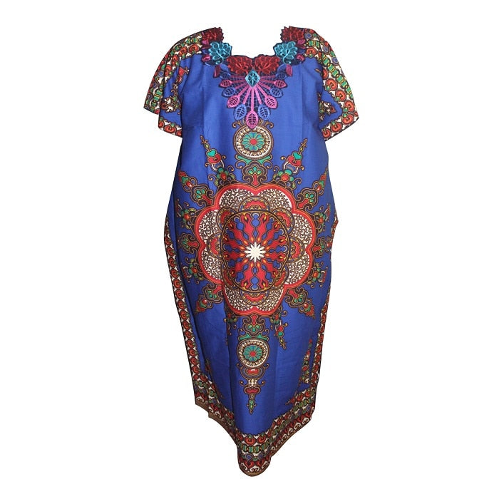Stunning Dashikiage African Ladies Dress - 100% Cotton with Elegant African Print - Flexi Africa - Flexi Africa offers Free Delivery Worldwide - Vibrant African traditional clothing showcasing bold prints and intricate designs