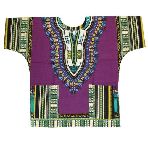 Authentic African Dashiki XXXL T-Shirt: Men's 100% Cotton Traditional Print Shirt for a Bold and Stylish Look - Flexi Africa - Flexi Africa offers Free Delivery Worldwide - Vibrant African traditional clothing showcasing bold prints and intricate designs