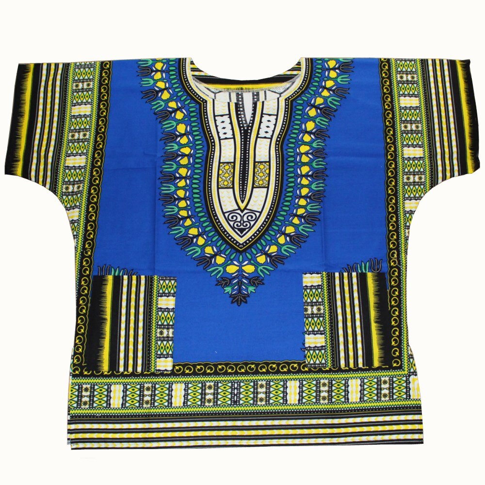 Authentic African Dashiki XXXL T-Shirt: Men's 100% Cotton Traditional Print Shirt for a Bold and Stylish Look - Flexi Africa - Flexi Africa offers Free Delivery Worldwide - Vibrant African traditional clothing showcasing bold prints and intricate designs