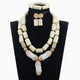Elegant White Coral Beads Jewelry Set for Nigerian Brides - African Wedding Necklace, Earrings, and Bracelet in New Design