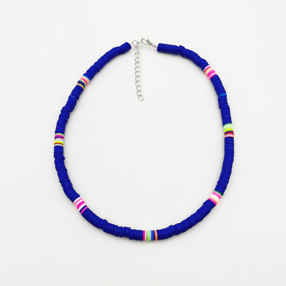 Rainbow Choker Women Necklace Handmade Multi Strand African Style Bead Beach Necklace Summer Jewelry - Flexi Africa - Flexi Africa offers Free Delivery Worldwide - Vibrant African traditional clothing showcasing bold prints and intricate designs