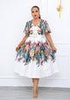 Shop only at Flexi Africa African Dresses for Women Summer African Women Short Sleeve Printing V-neck Polyester Dress African Clothes Women. summer elegant African women traditional printing polyester plus size. Women V-neck Sleeveless Printed Party Dress For African Traditional Clothing.