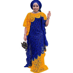 2PC Dashiki African Clothing Robe Femme, Slim Evening Long Dress for Women - Flexi Africa - Flexi Africa offers Free Delivery Worldwide - Vibrant African traditional clothing showcasing bold prints and intricate designs