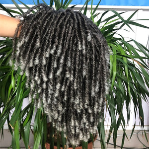 10" Braided Wigs Afro Bob Wig Synthetic DreadLock Wigs For Black Woman Short Curly Ends Cosplay Yun Rong Hair