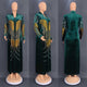 African Dresses For Women Velvet Spring Stripe Africa Clothing Muslim Long Maxi Dress High Quality Fashion African For Lady