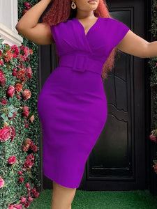 Make a Statement with our African Purple Dashiki Abaya Bandage Midi Dress - Vintage Robe Gown for Sexy Lady Party Dress