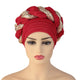 Turbans for Women 56-58cm Pleated Beanie Headwrap African Hat Arab Wrap Muslim Scarf Hijabs Hair Aso Oke Auto Gele Readymade to Wear