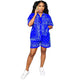New African Print Elastic Bazin 2 Piece Sets for Women - Baggy Shorts and Dashiki Famous Suit with Rock Style Outfit for Ladies
