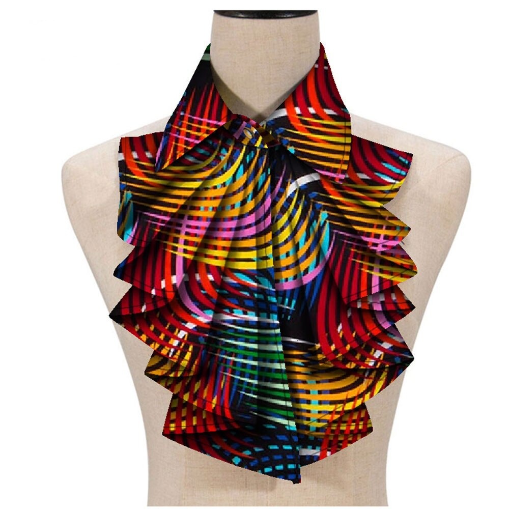 African Triangle Ankara Fabric Cravat Tie for Women - Flexi Africa - Flexi Africa offers Free Delivery Worldwide - Vibrant African traditional clothing showcasing bold prints and intricate designs